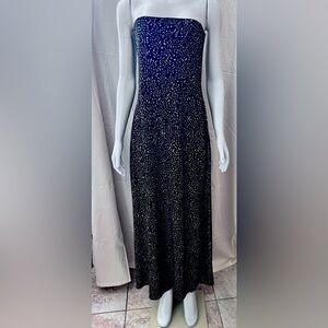 NWT Banana Republic Strapless Dress Sz M Blk/ Wht